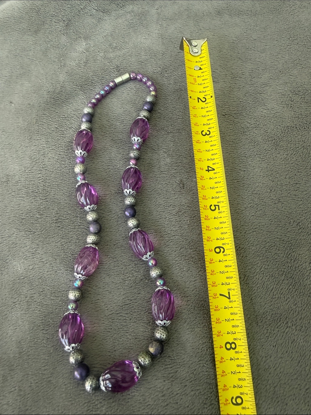Purple Bead Statement Necklace - Women Jewelry